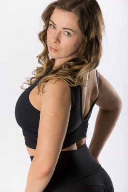 GoldBee Krátký Top Pro Pevný Dekolt Black (Barva Black, Velikost XXL)