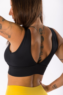 GoldBee Krátký Top Pro Pevný Dekolt Black (Barva Black, Velikost XXL)