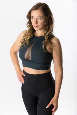 GoldBee Krátký Top Pro Pevný Dekolt Onyx (Barva Onyx, Velikost XXL)