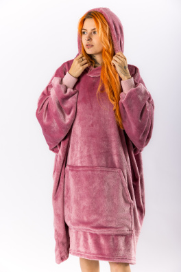 GoldBee Mikina Doba Ledová Fluffy Old Pink (Barva Old Pink, Velikost XL-4XL)