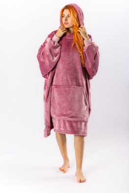 GoldBee Mikina Doba Ledová Fluffy Old Pink (Barva Old Pink, Velikost XL-4XL)