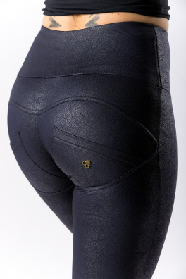 GoldBee Legíny Push-Up Pro Koženkové Dark Blue (Barva Dark Blue, Velikost 3XL)