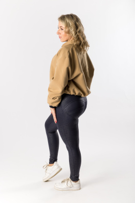 GoldBee Legíny Push-Up Pro Koženkové Dark Blue (Barva Dark Blue, Velikost 3XL)