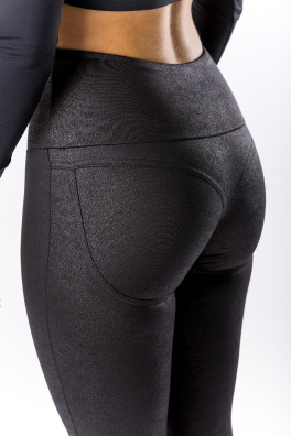 GoldBee Tvarující Legíny Koženkové Black (Barva Black, Velikost 3XL)