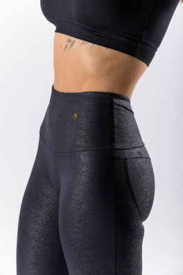 GoldBee Tvarující Legíny Koženkové Dark Blue (Barva Dark Blue, Velikost 3XL)