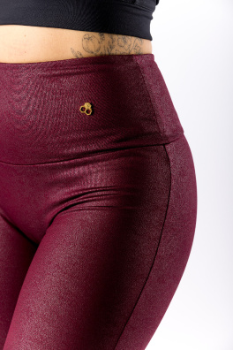 GoldBee Legíny B2 Koženkové Bordo (Barva Bordo, Velikost 3XL)