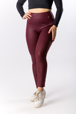 GoldBee Legíny B2 Koženkové Bordo (Barva Bordo, Velikost 3XL)