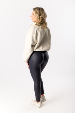 GoldBee Legíny B2 Koženkové Dark Blue (Barva Dark Blue, Velikost 3XL)