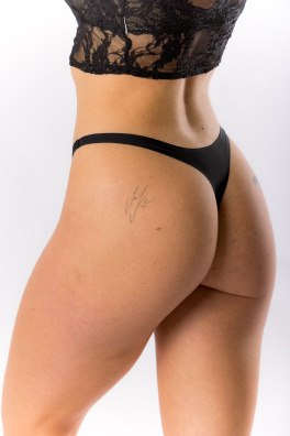 GoldBee Neviditelné Tanga Black (Barva Black, Velikost L)