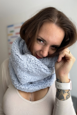 GoldBee Kruhová Šála Doba Ledová Snow Blue (Barva Blue, Velikost M)