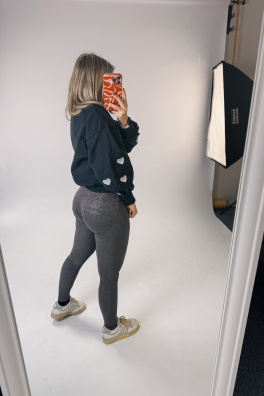 GoldBee Zateplené Legíny Push-Up Pro Koženkové Animal Grey (Barva Grey, Velikost 3XL)