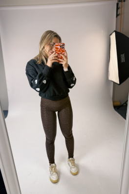 GoldBee Zateplené Legíny Push-Up Pro Koženkové Animal Brown (Barva Brown, Velikost 3XL)