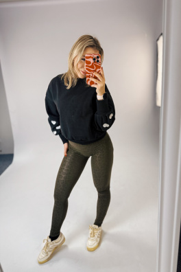 GoldBee Zateplené Legíny Push-Up Pro Koženkové Animal Green (Barva Green, Velikost 3XL)