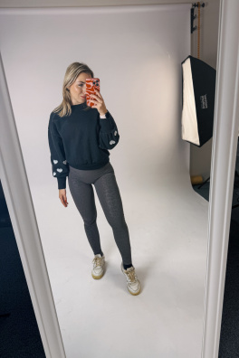 GoldBee Zateplené Legíny B2 Koženkové Animal Grey (Barva Grey, Velikost 3XL)