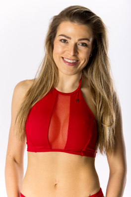 GoldBee Plavky Vrchní Díl Pro Pevný Dekolt Red (Barva Red, Velikost XL)