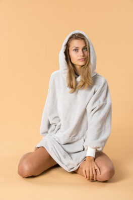 GoldBee Wellness Mikina Doba Ledová Light Grey (Barva Light Grey, Velikost XL-4XL)