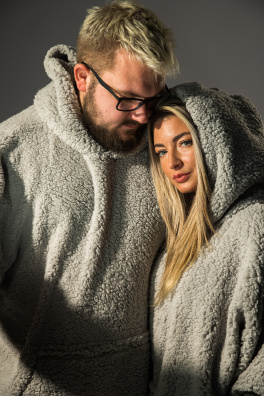 GoldBee Mikina Doba Ledová Silver (Barva Silver, Velikost XL-4XL)