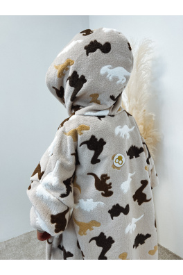 GoldBee Dětská Mikina Doba Ledová Fluffy Dino (Barva Dino, Velikost M)