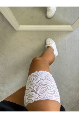 GoldBee Návlek Proti Tření Stehen Krajka White (Barva White, Velikost L)